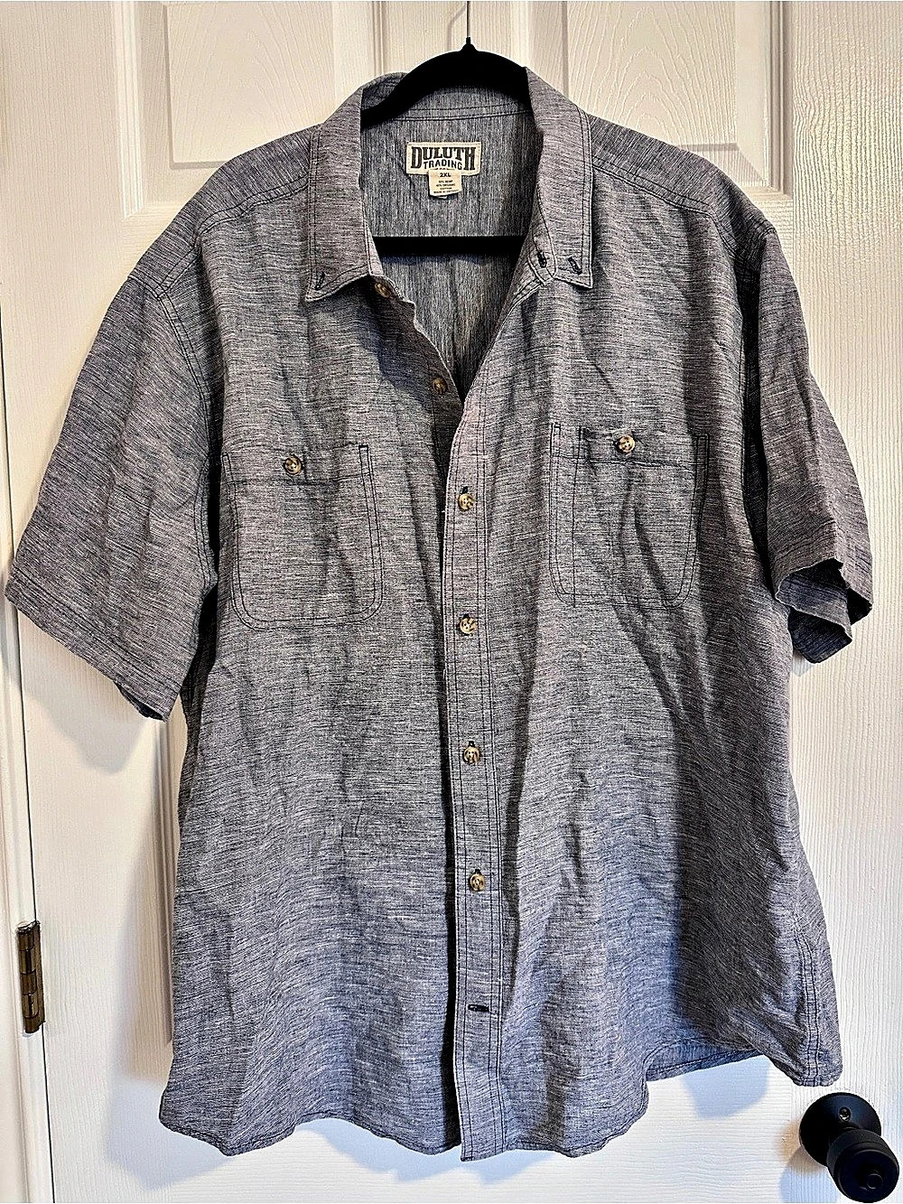 Duluth Trading Co. Men's Striped Hemp Cotton Shirt 2XL